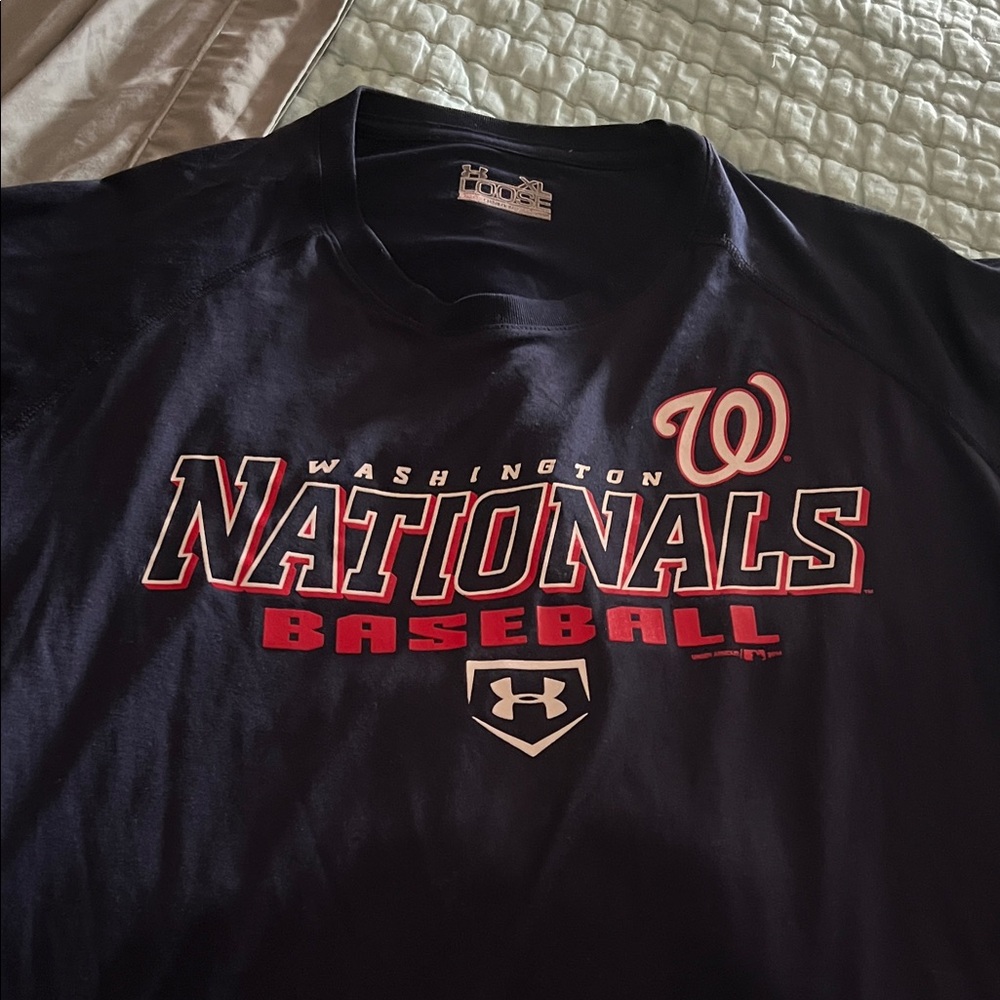 Under Armour Black Nationals Baseball Tee SZ XL. NWOT. Never worn